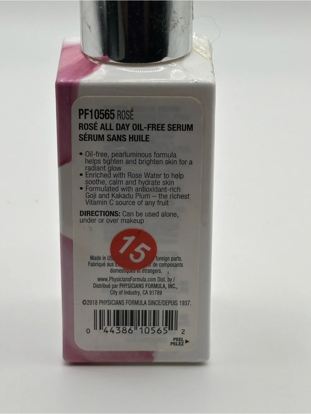 Physicians Formula Rosé All Day Oil-Free Brightening Serum 1 fl oz / 30 mL New